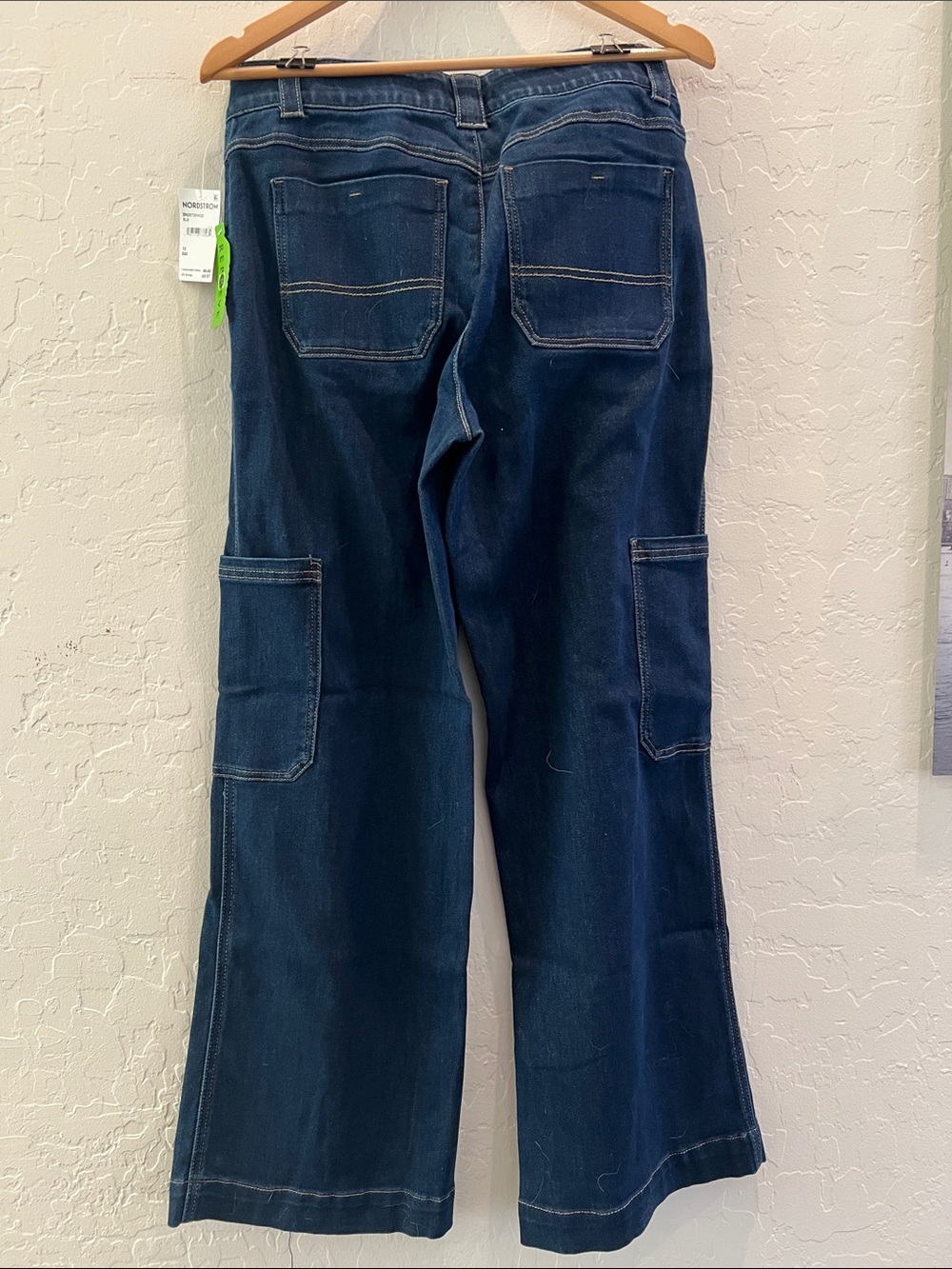 NWT SZ10 Democracy Dark Blue Stretch w/Ab Support Panel Lightweight Wide Leg. - Picture 7 of 8